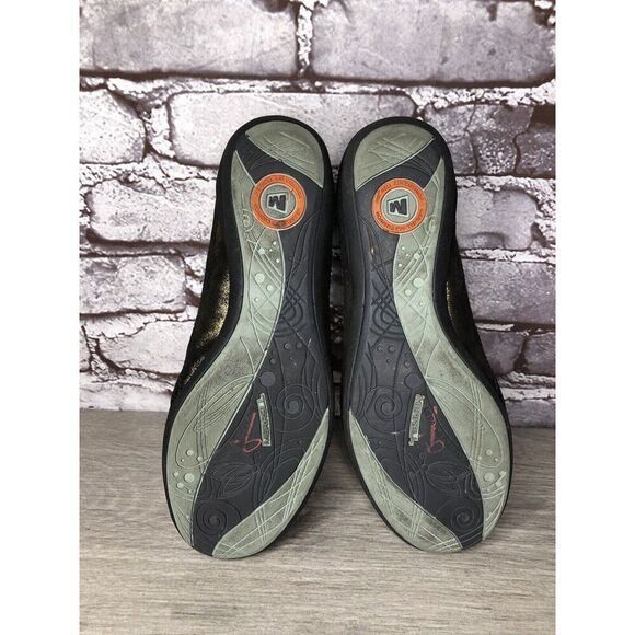 Merrell Arabesque Black Gold Mesh Front Zip Athletic Shoes Women Sz 7M US/37.5EU - Picture 15 of 16